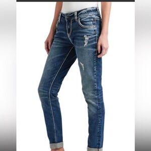 Silver Jeans Women's Straight Leg Blue Denim